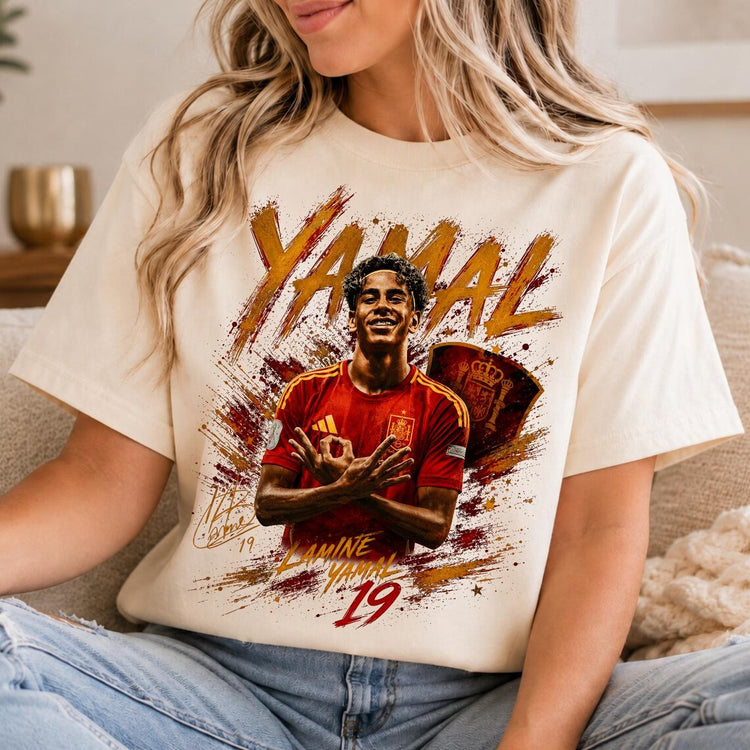 Lamine Yamal No.19 Spain Football T-Shirt