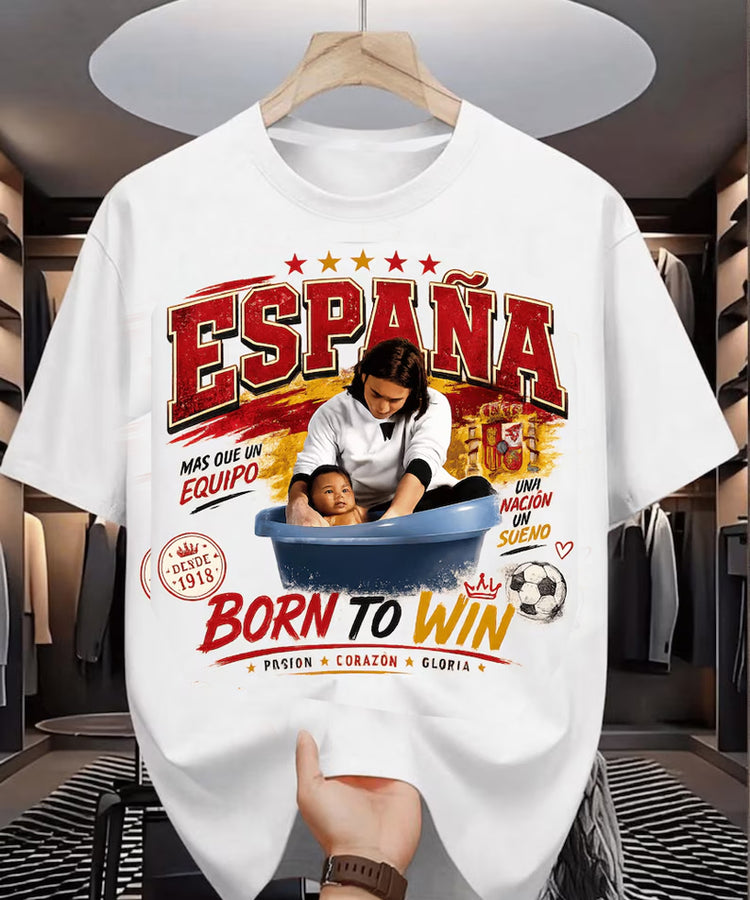 Spain Born to Win Lionel Messi and Lamine Yamal football t-shirt