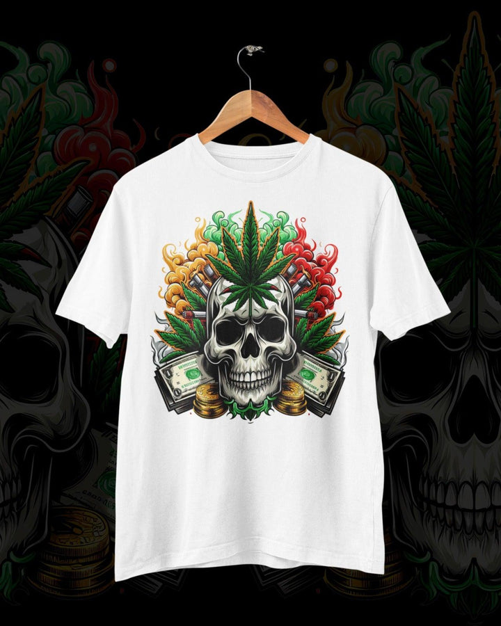 Weed skull with money 02 - Alameer.adv