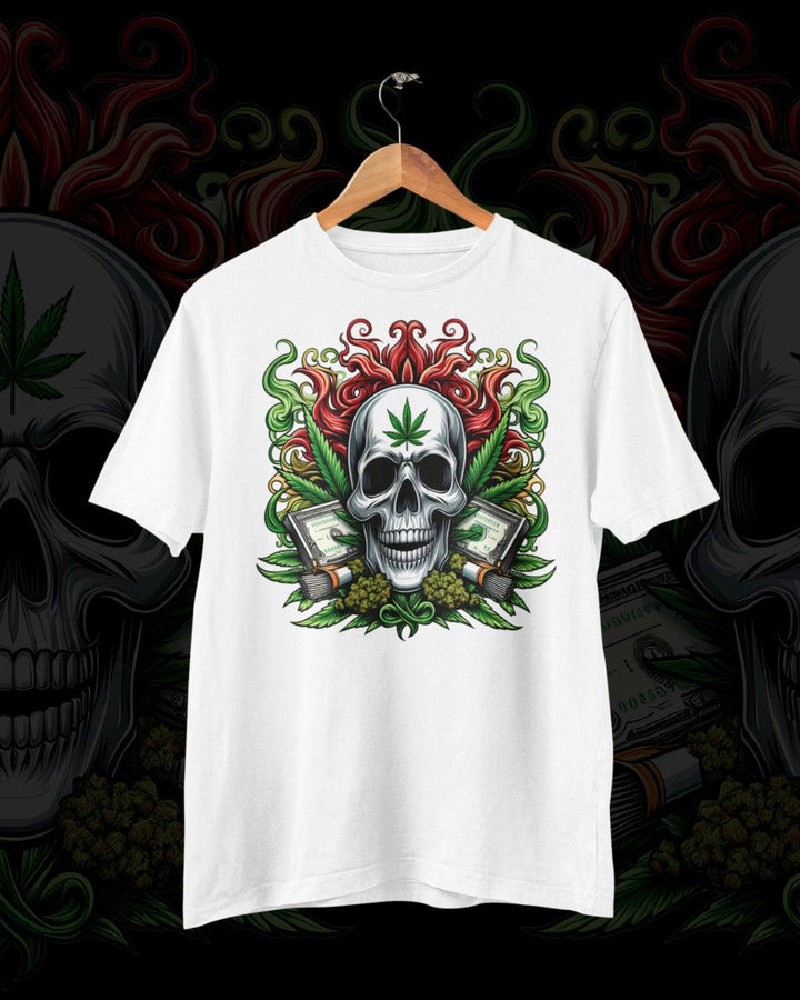 Weed skull with money 03 - Alameer.adv