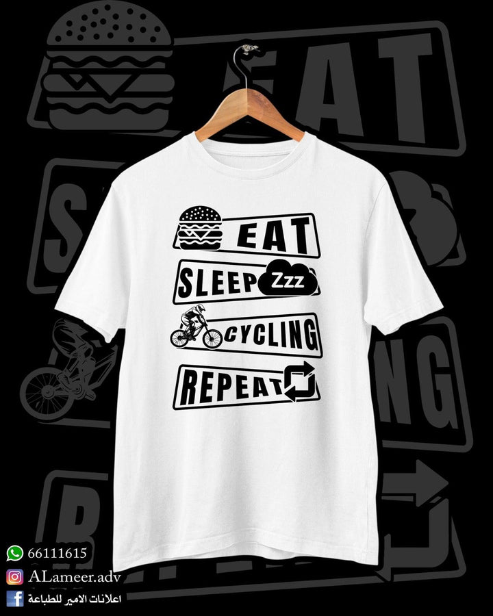 Eat Sleep Cycling Repeat - Alameer.adv