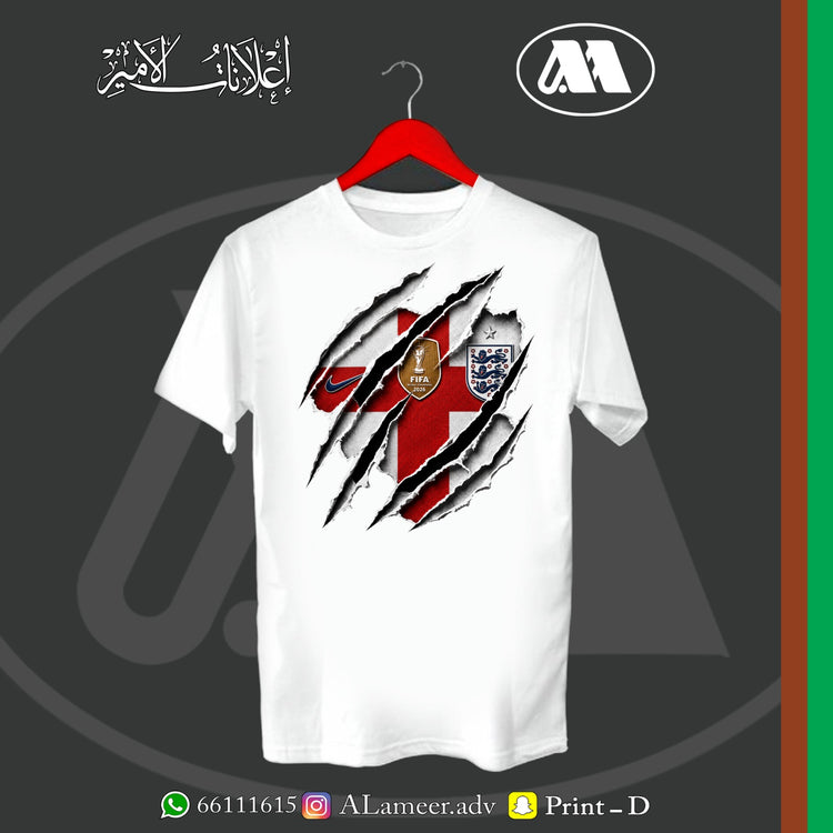 England football t-shirt 2026 front design Kuwait