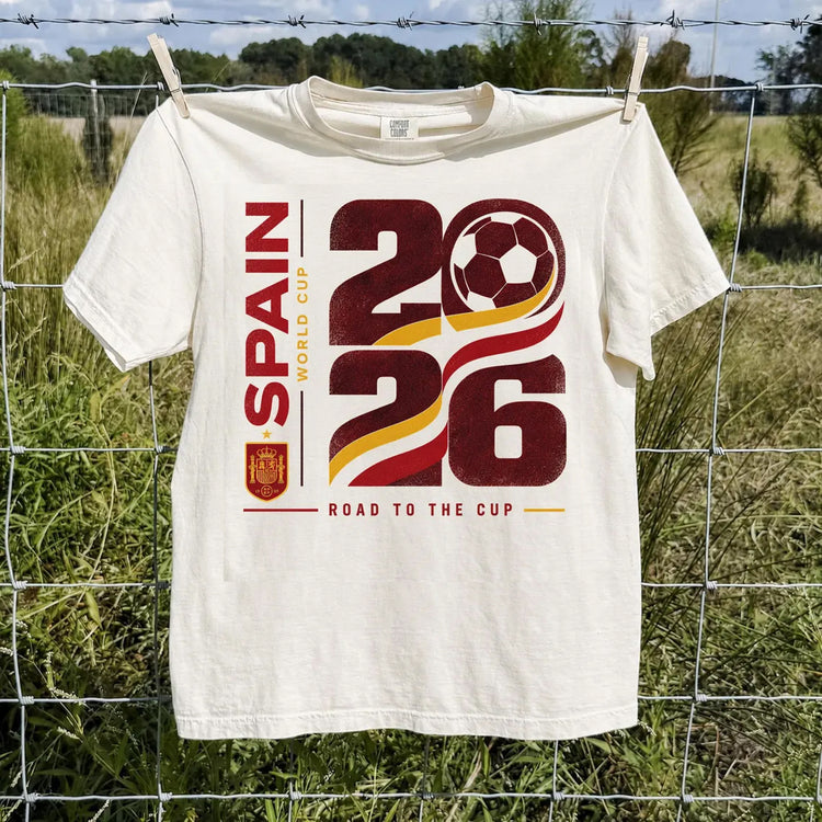 تيشيرت إسبانيا طريق كأس العالم 2026 | Spain Road to World Cup 2026 T-Shirt - Alameer.adv