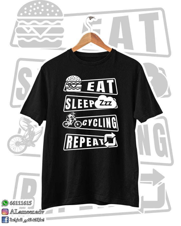 Eat Sleep Cycling Repeat - Alameer.adv