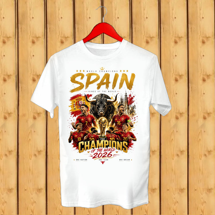تيشيرت أبطال إسبانيا | Spain Champions Football T-Shirt - Alameer.adv